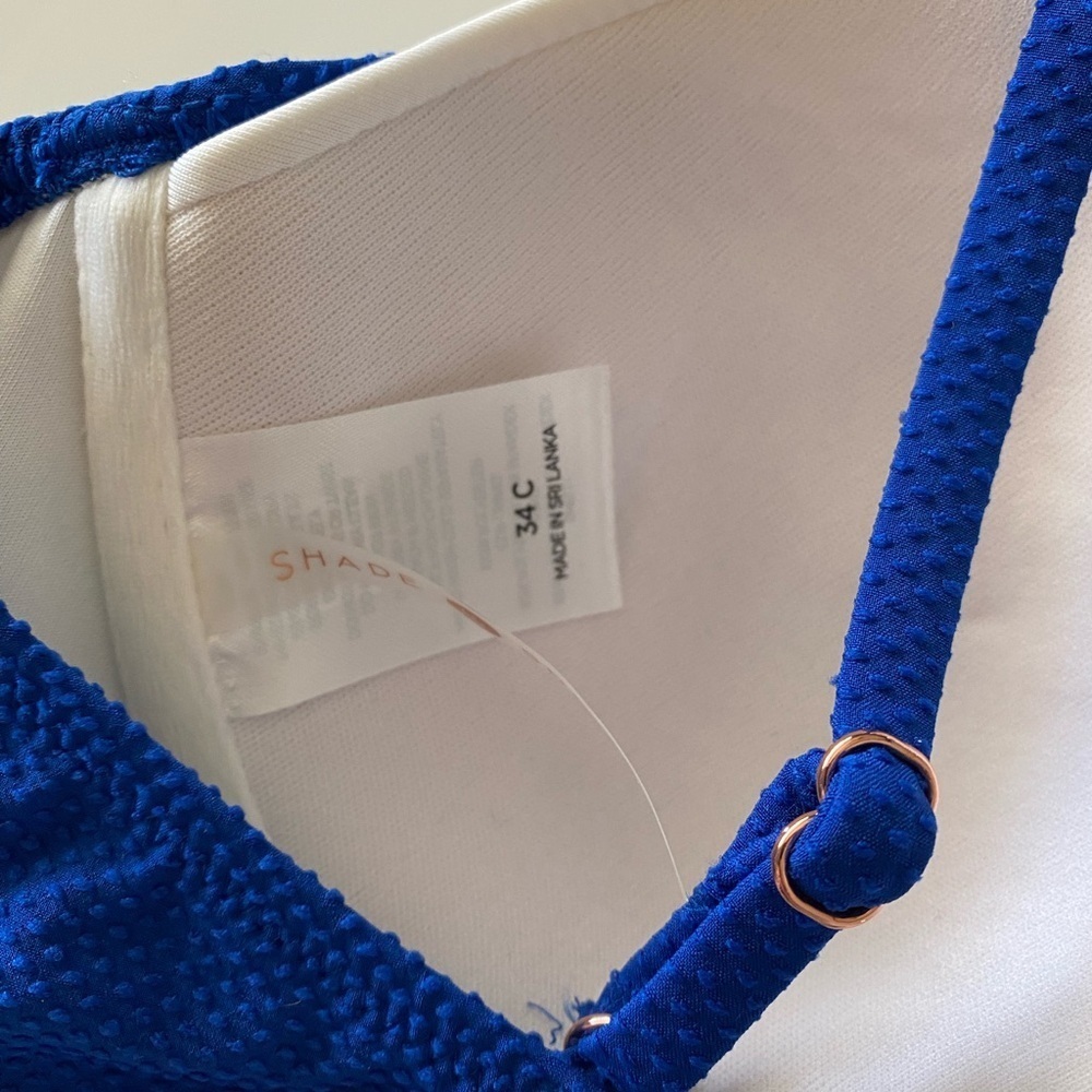 NWT Women's Blue Twist-Front Bikini top - Picture 11 of 11